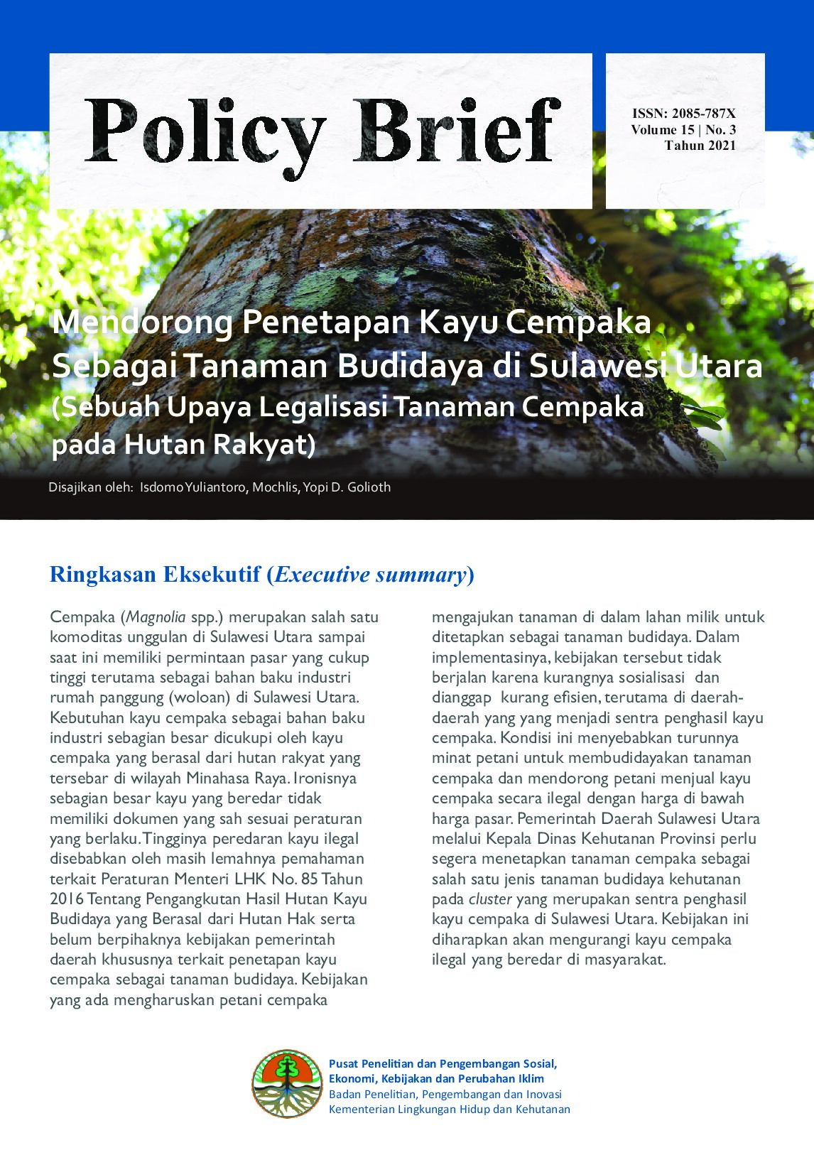 Cover PB 2021 3 Cempaka Sebagai Tanaman Budidaya   Isdomo Dkk Rev1